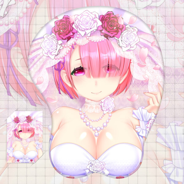 Ram 3D Oppai Mouse Pad