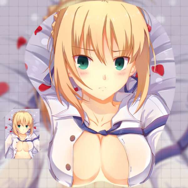 Saber 3D Oppai Mouse Pad