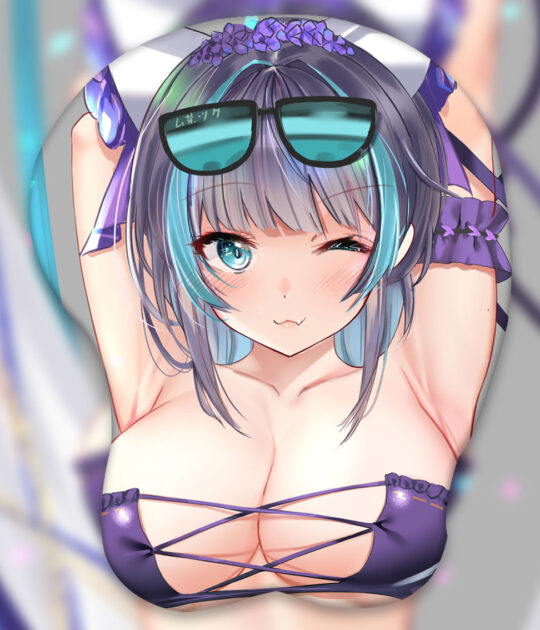 Cheshire 3D Oppai Mouse Pad