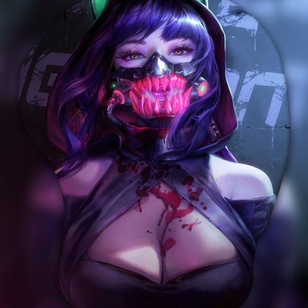 Cyberpunk 3D Oppai Mouse Pad