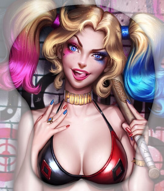 Harley Quinn 3D Oppai Mouse Pad