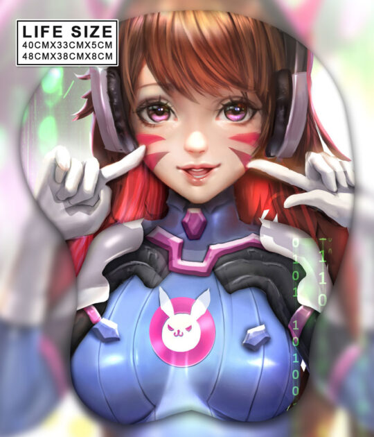 Dva Life Size Oppai Mousepad Ver3