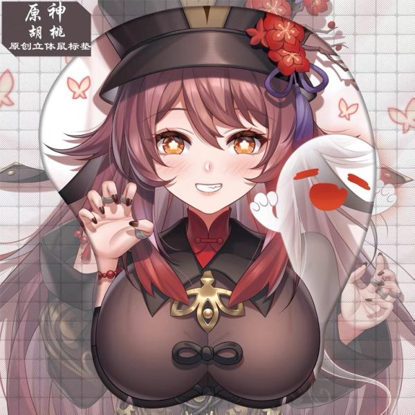Hu Tao 3D Oppai Mouse Pad