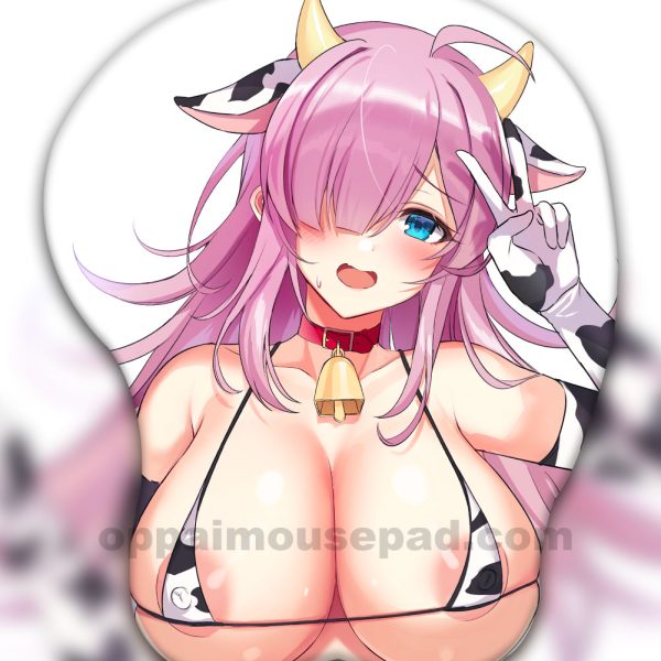 Cow Tribe Girl 3D Oppai Mouse Pad Ver1