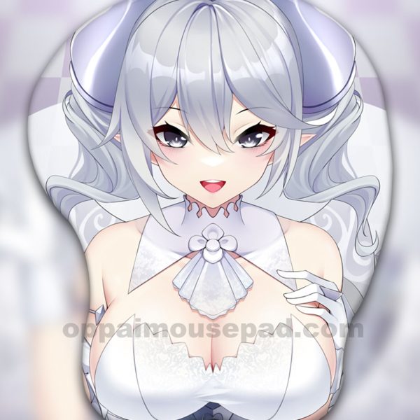 Silver Castle 3D Oppai Mouse Pad