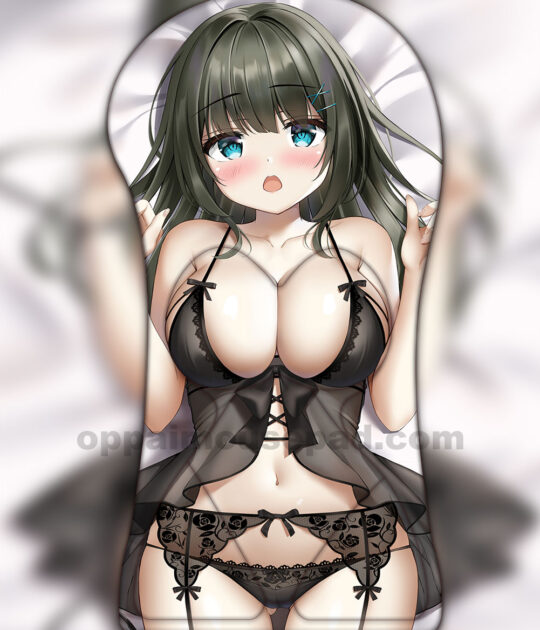 Anime Girl Half Body 3D Mouse Pad