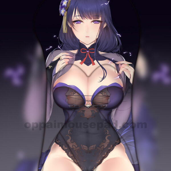 Raiden Shogun Half Body 3D Mouse Pad