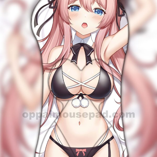 Cat Ear Girl Half Body 3D Mouse Pad