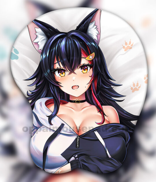 Ookami Mio 3D Oppai Mouse Pad