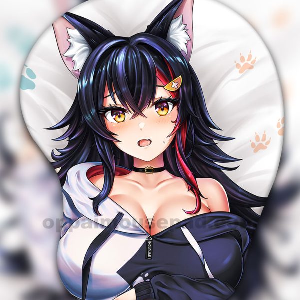 Ookami Mio 3D Oppai Mouse Pad