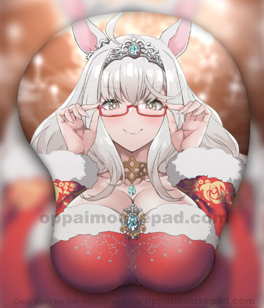 Christmas Biwa Hayahide 3D Oppai Mouse Pad | Uma Musume Pretty Derby