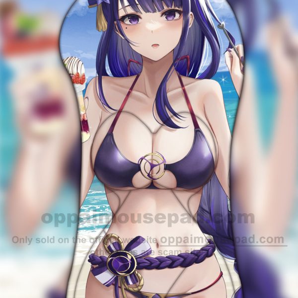 Genshin Impact Raiden Shogun Half Body 3D Mouse Pad