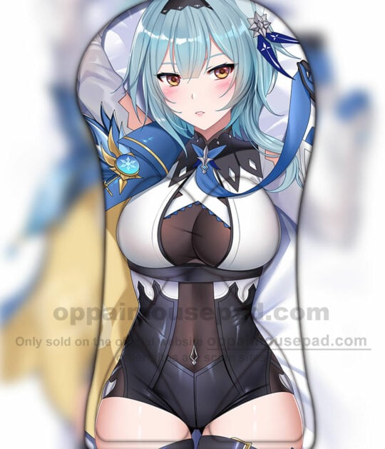 Eula Genshin Impact Half Body Mouse Pad With Boobs