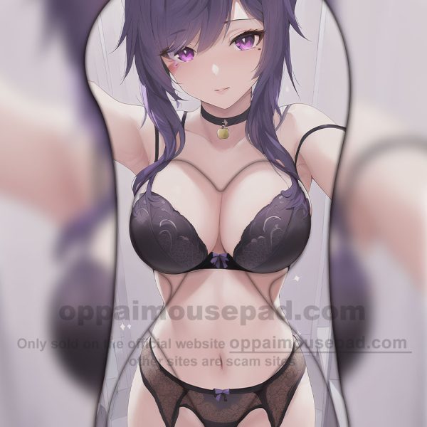 Keqing Genshin Half Body 3d Mouse Pad