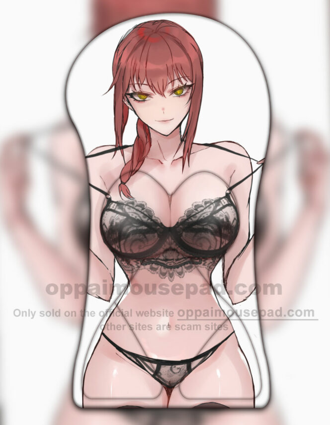 Makima Chainsaw Man Half Body Oppai Mousepad