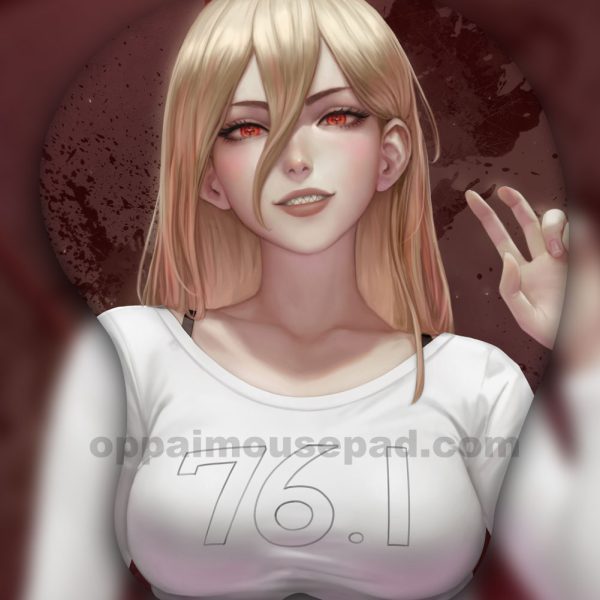 Power Chainsaw Man Boob Mouse Pad