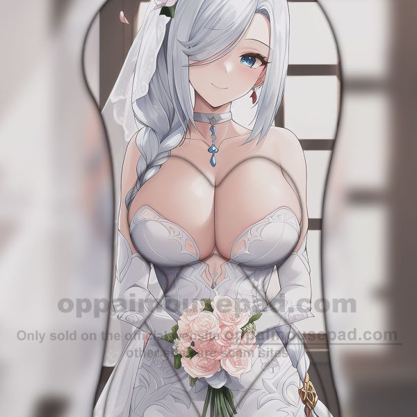 Shenhe Genshin Impact Half Body Boob Mouse Pad