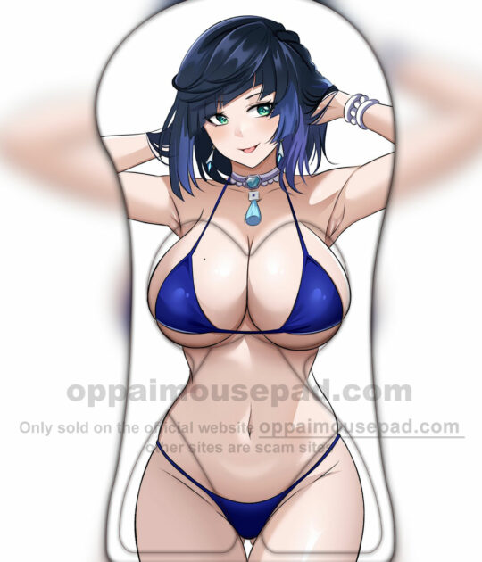 Yelan Half Body Genshin Mouse Pads | Life Size Oppai Mousepad