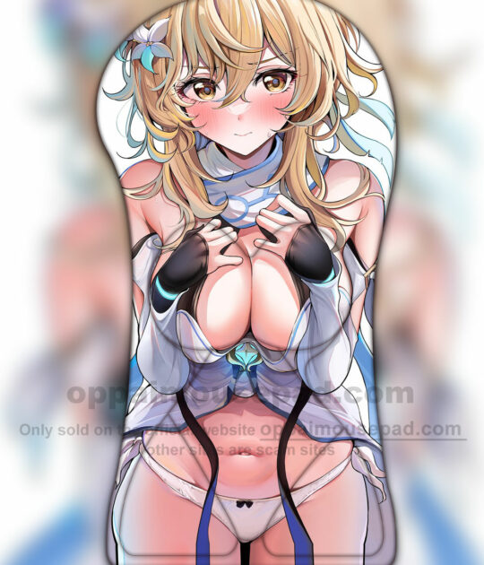 Lumine Half Body Genshin 3D Mouse Pad | Life Size Oppai Mousepad