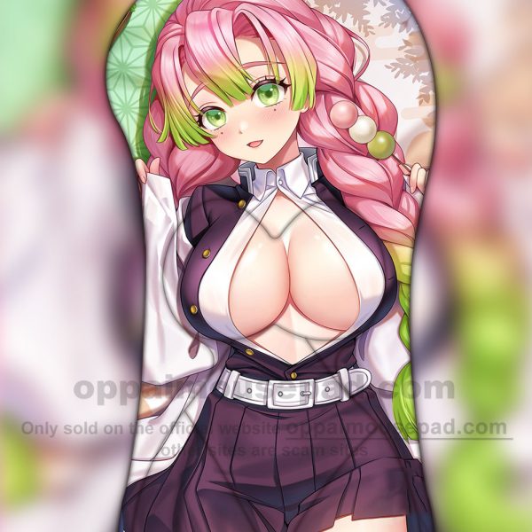 Mitsuri Kanroji Half Body Kimetsu no Yaiba Anime Boob Mouse Pad | Big Boob Mouse Pad