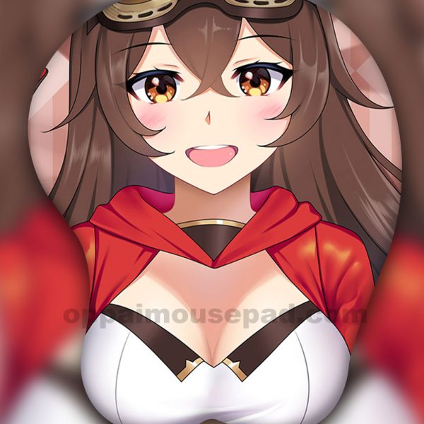Genshin Impact Amber Boob Mouse Pads