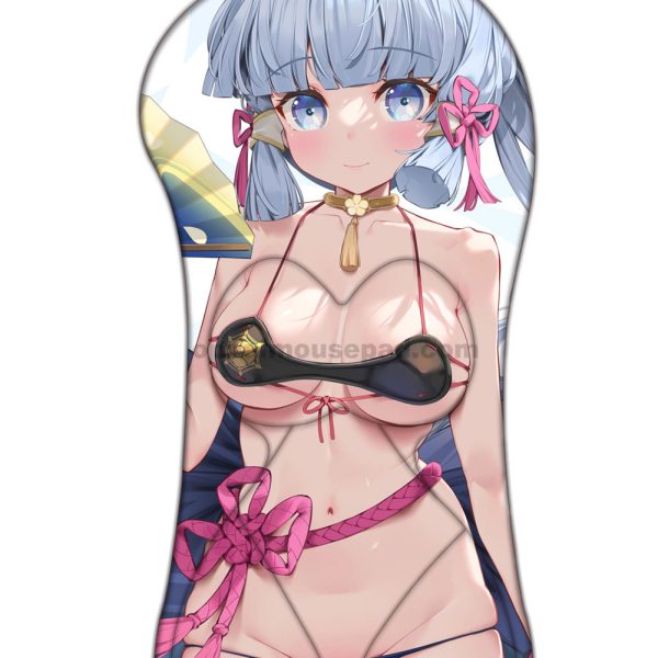 Ayaka Kamisato Half Body Genshin Impact 3D Mouse Pad | Huge Oppai Mousepad