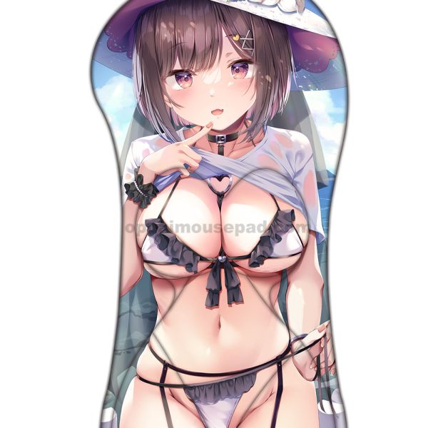 Cute Girl Half Body Oppai Mousepad | Big Boob Mouse Pad