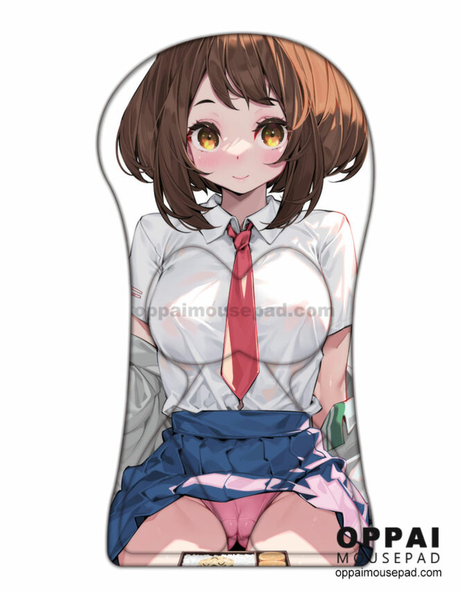 Ochaco Uraraka Half Body My Hero Academia Oppai Mousepad Life Sized Oppai Mousepad