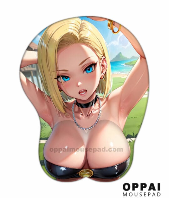 Android 18 Dragon Ball Boob Mouse Pads