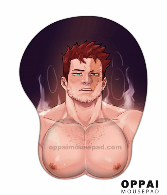 Enji Todoroki My Hero Academia 3d Mouse Pad | Anime Titty Mousepad | Male 3D Mouse Pad