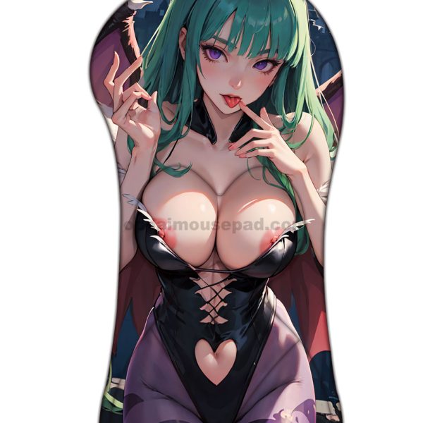 Morrigan Aensland Half Body Darkstalkers Sexy Mouse Pad | Life Size Oppai Mousepad