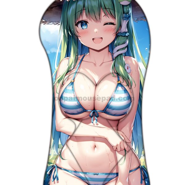 Sanae Kochiya Half Body Touhou Oppai Mousepad | Life Sized Oppai Mousepad