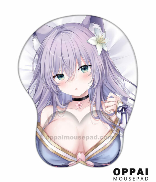 Fox Girl Anime Boob Mouse Pad