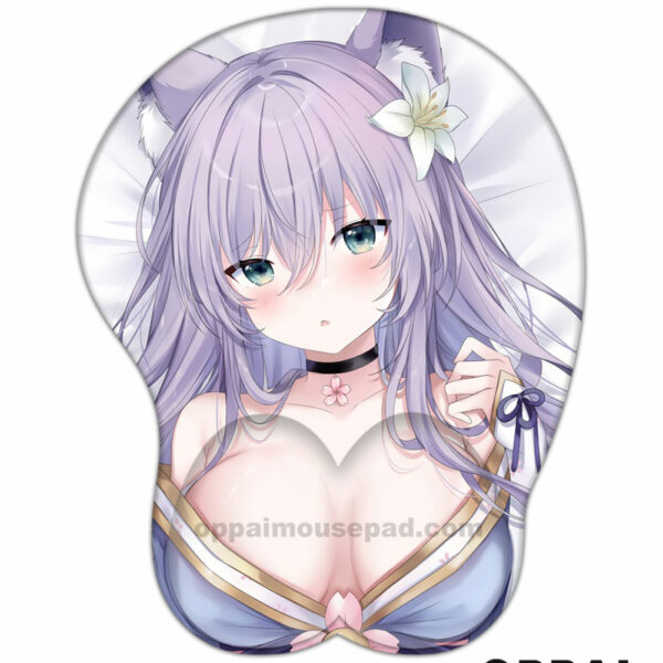 Fox Girl Anime Boob Mouse Pad