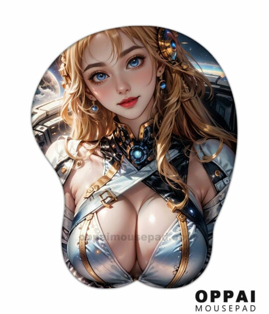 Blonde Girl Boobs Mouse Pad