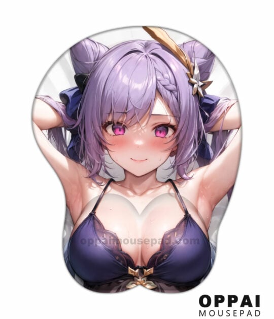 Keqing Genshin Impact Mouse Pad With Boobs