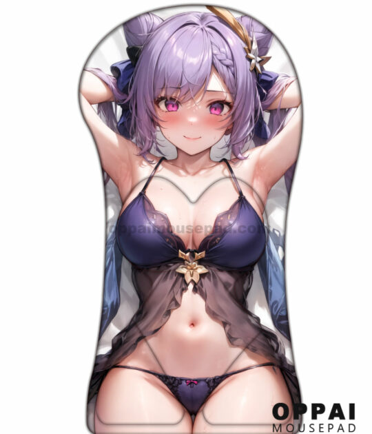 Keqing Half Body Genshin 3D Mouse Pad | Big Oppai Mousepad