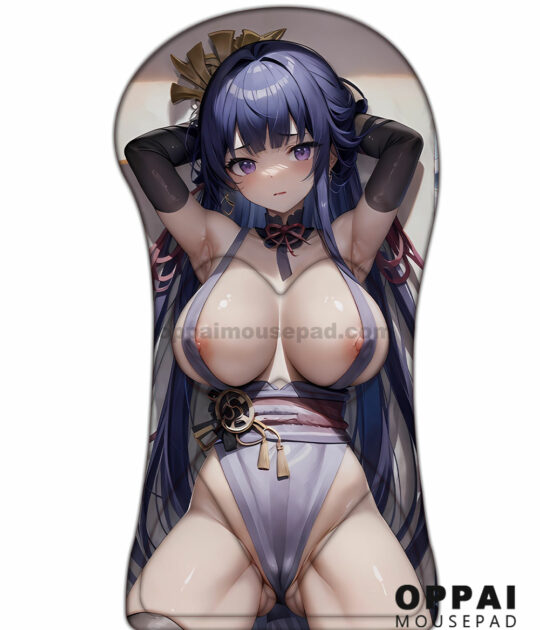 Raiden Shogun Half Body Genshin 3D Mouse Pad | Life Size Oppai Mousepad