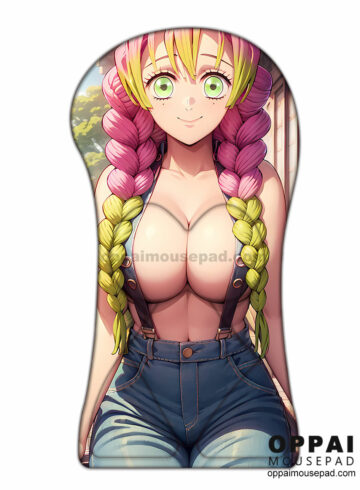 Mitsuri Kanroji Half Body Demon Slayer Boobs Mouse Pad | Big Boob Mouse Pad