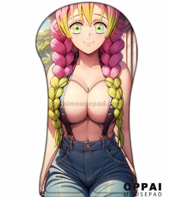 Mitsuri Kanroji Half Body Demon Slayer Boobs Mouse Pad | Big Boob Mouse Pad