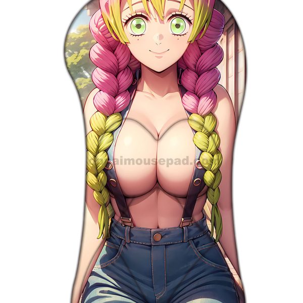 Mitsuri Kanroji Half Body Demon Slayer Boobs Mouse Pad | Big Boob Mouse Pad