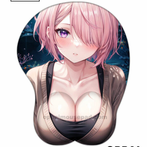 Pink Hair Girl Life Size Oppai Mousepad