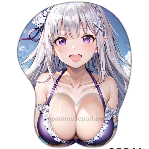 Emilia Re Zero Oppai Mousepad
