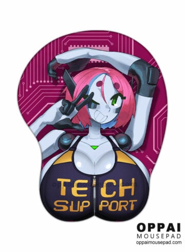 Cute Robot Boob Mouse Pad