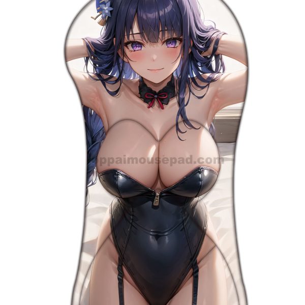 Raiden Shogun Half Body Genshin Mousepad | Big Boob Mouse Pad