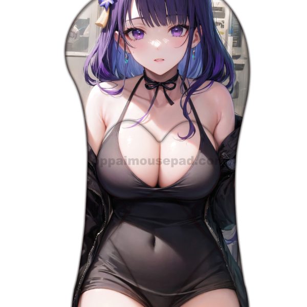 Raiden Shogun Half Body Genshin Impact 3D Mouse Pad | Giant Oppai Mousepad