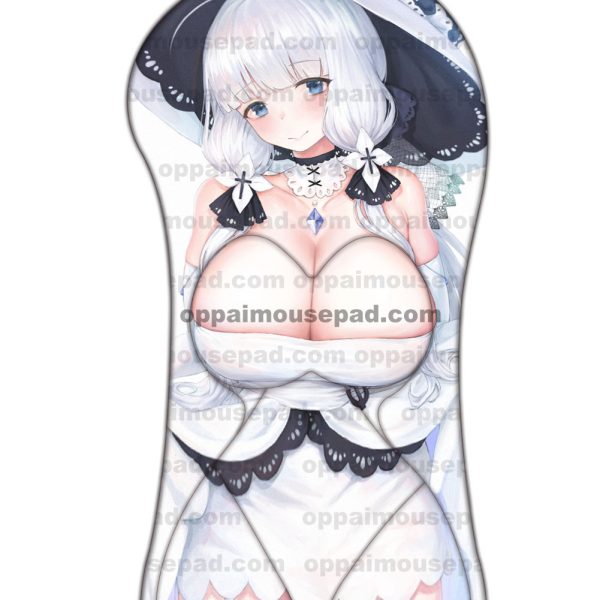 Illustrious Half Body Azur Lane Oppai Mousepad | Giant 3D Mouse Pad