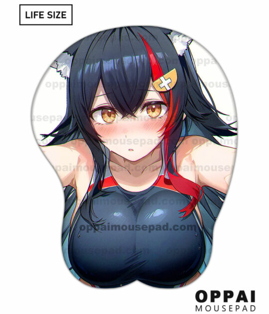 Ookami Mio Hololive Life Size Oppai Mousepad