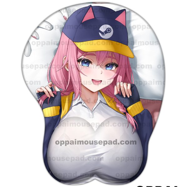 Steam Delivery Girl Boob Mouse Pad
