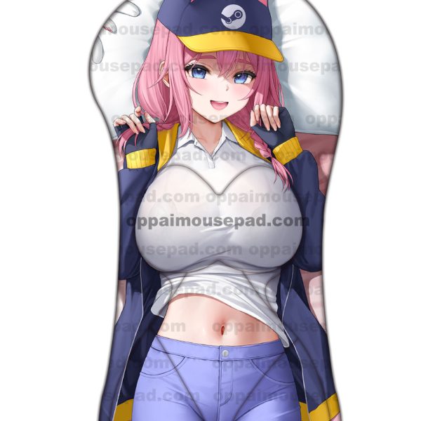 Steam Delivery Girl Half Body 3D Mouse Pad